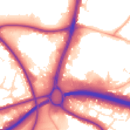 Daytime road noise heatmap for BH17 0HL