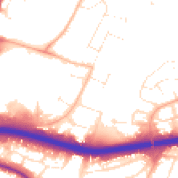 Daytime road noise heatmap for BH17 0RT