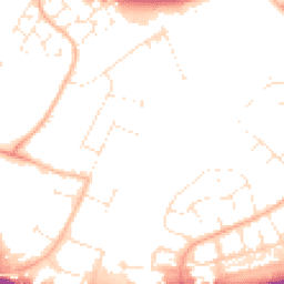 Daytime road noise heatmap for BH17 0UG