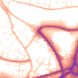Daytime road noise heatmap for BH17 7AE