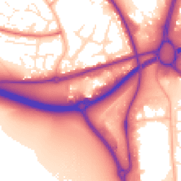 Daytime road noise heatmap for BH17 7AG