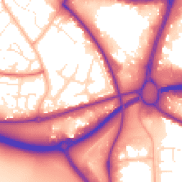 Daytime road noise heatmap for BH17 7AJ