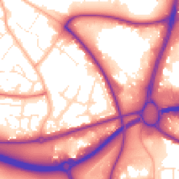 Daytime road noise heatmap for BH17 7AL