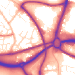 Daytime road noise heatmap for BH17 7AN