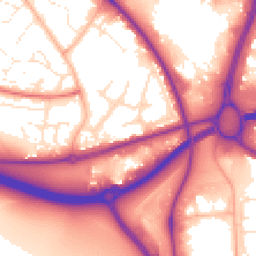 Daytime road noise heatmap for BH17 7AP