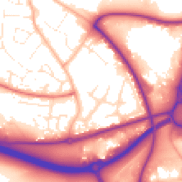 Daytime road noise heatmap for BH17 7AS