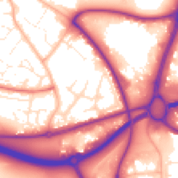 Daytime road noise heatmap for BH17 7AY