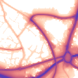 Daytime road noise heatmap for BH17 7BP