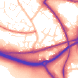 Daytime road noise heatmap for BH17 7BS