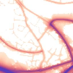 Daytime road noise heatmap for BH17 7BT