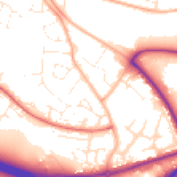Daytime road noise heatmap for BH17 7BW