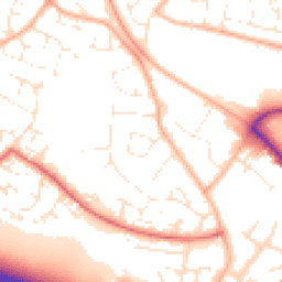 Daytime road noise heatmap for BH17 7DT