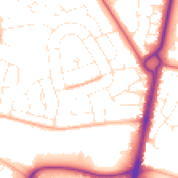 Daytime road noise heatmap for BH17 7EZ