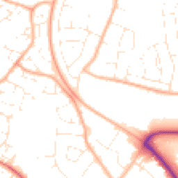 Daytime road noise heatmap for BH17 7FW