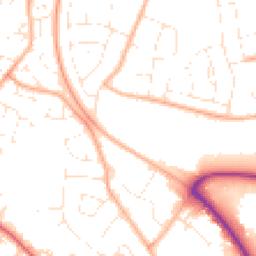 Daytime road noise heatmap for BH17 7FY