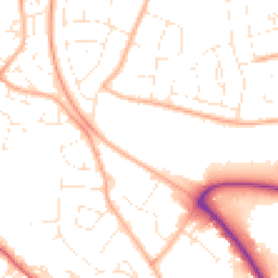 Daytime road noise heatmap for BH17 7FZ