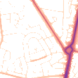 Daytime road noise heatmap for BH17 7JE