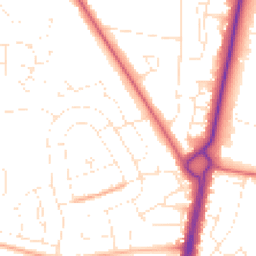 Daytime road noise heatmap for BH17 7JF