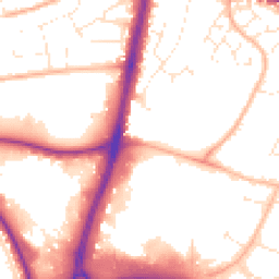 Daytime road noise heatmap for BH17 7LQ