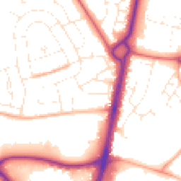 Daytime road noise heatmap for BH17 7LX