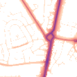 Daytime road noise heatmap for BH17 7LZ