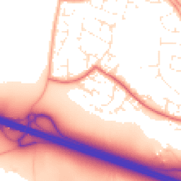 Daytime road noise heatmap for BH17 7YW