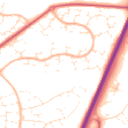 Daytime road noise heatmap for BH17 8BD
