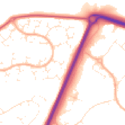 Daytime road noise heatmap for BH17 8BP