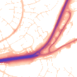Daytime road noise heatmap for BH17 8DF