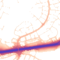 Daytime road noise heatmap for BH17 8PX