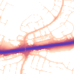 Daytime road noise heatmap for BH17 8QA