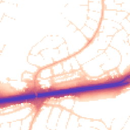 Daytime road noise heatmap for BH17 8QE