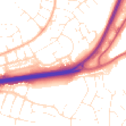 Daytime road noise heatmap for BH17 8QN
