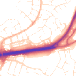 Daytime road noise heatmap for BH17 8QR