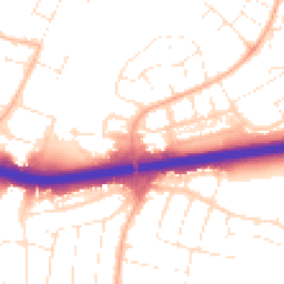 Daytime road noise heatmap for BH17 8QY