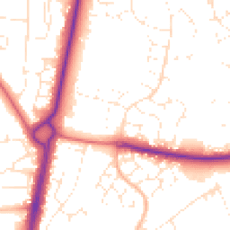 Daytime road noise heatmap for BH17 9AJ