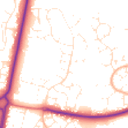 Daytime road noise heatmap for BH17 9AS
