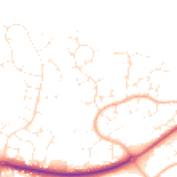 Daytime road noise heatmap for BH17 9DL