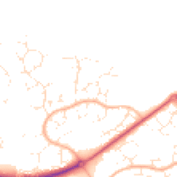 Daytime road noise heatmap for BH17 9EN