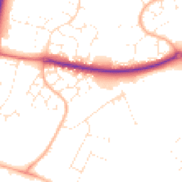 Daytime road noise heatmap for BH17 9JP