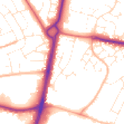 Daytime road noise heatmap for BH17 9LR