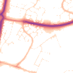 Daytime road noise heatmap for BH17 9TH