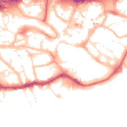 Daytime road noise heatmap for BH2 5AU