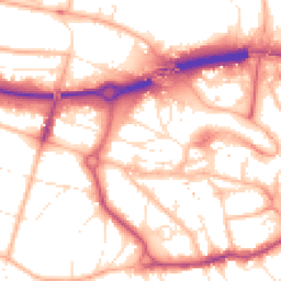 Daytime road noise heatmap for BH2 5BU