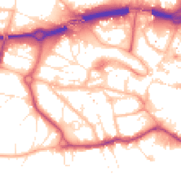 Daytime road noise heatmap for BH2 5LT
