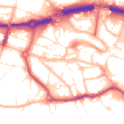 Daytime road noise heatmap for BH2 5LU