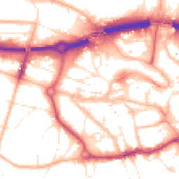 Daytime road noise heatmap for BH2 5RA