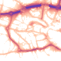 Daytime road noise heatmap for BH2 5RT