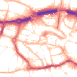 Daytime road noise heatmap for BH2 5RY