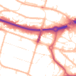 Daytime road noise heatmap for BH2 6BE